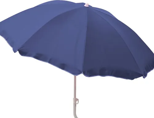 Strandschirm knickbar ca. 160 cm aus Polyester mit UV-Schutz und Mast