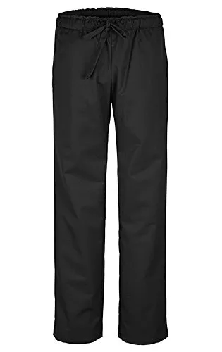 Greiff GASTRO MODA Herren Schlupfhose Regular Fit Schwarz 4XL - Stoffhosen für die Gastronomie: Strapazierfähige Herren Schlupfhose mit elastischem Bund, ideal für den intensiven Einsatz in der Küche. Hohe Langlebigkeit und Pflegeleichtigkeit durch Polyester-Baumwollmix.