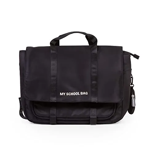 ChildHOME Schulranzen, Kinderrucksack, Schultasche, 2 Fächer, verstellbare Träger, Isoliertasche, Regenhülle, My School Bag, Black Gold