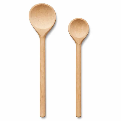 Neustanlo Kochlöffel Set Holz 2-teilig 25,5cm 21,5cm naturbelassen robust