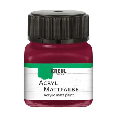 Kreul Acryl Mattfarbe weinrot 20ml Glas 100ml/12,45 Euro