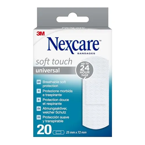 Nexcare Soft Touch Universal Pflaster, 25 mm x 72 mm, 20/Packung