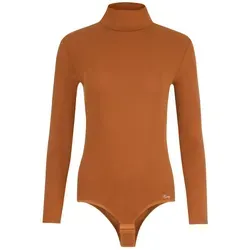 Evoni Body Langarmbody mit Hochkragen braun XXL(44)