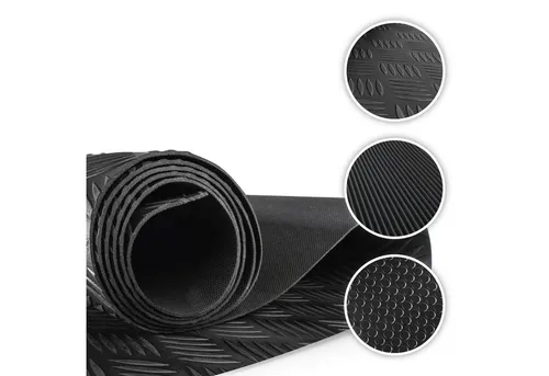 Walser Gummimatte Odin - Zuschnitfähige Schutzmatte 100x250 cm - Vielseitige Gummimatte für Außen- und Innenbereich, ideal als Garagenboden oder Werkstattauflage. Robuste Anti-Rutsch-Oberfläche sorgt für sicheren Halt.