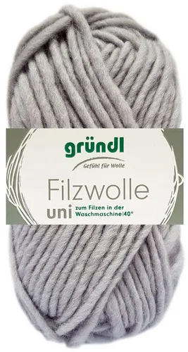 Gründl 50 Gramm Gründl Wolle Filzwolle Uni Farbauswahl Bastelgarn