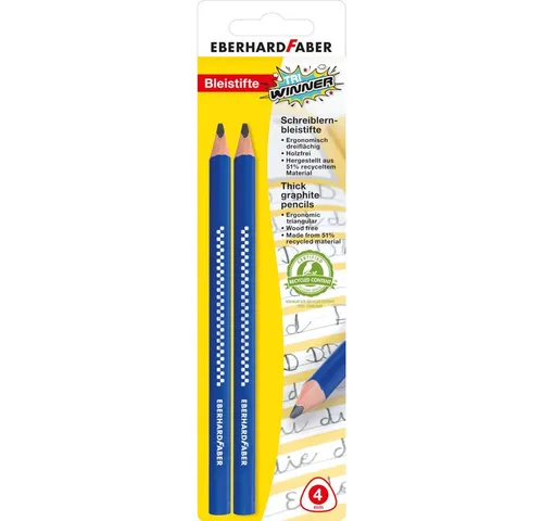 Eberhard Faber Bleistift 2 Schreiblernbleistifte - TRI Winner - Härte 2 B