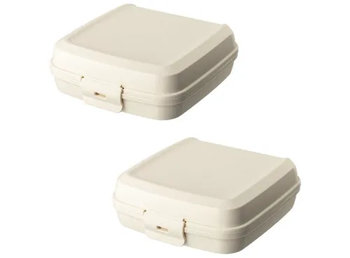 Engelland Lunchbox Brotdose mit Klickverschluss, Kunststoff (BPA-frei), (Vorteils-Set, 2-tlg., Ideal für Schule, Kindergarten und Arbeit), BPA frei, robuster Kunststoff, spülmaschinengeeignet