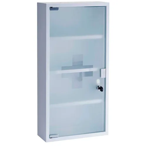 Zeller Present Medizinschrank, Weiß, Metall, 3 Fächer