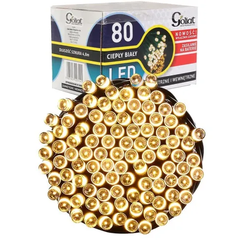 batteriebetriebene LED-Weihnachtsbaumlichter mit Timer, warmweiß 80