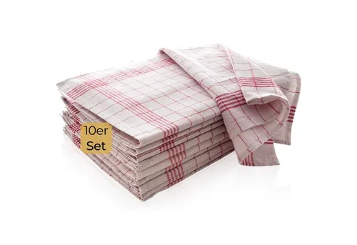 Hometex Premium Textiles Geschirrtuch Trockentuch Allzweck-Tücher kariert 50x70 cm aus 100% Baumwolle, Premium-Qualität - Vielfältig einsetzbares 10er Set