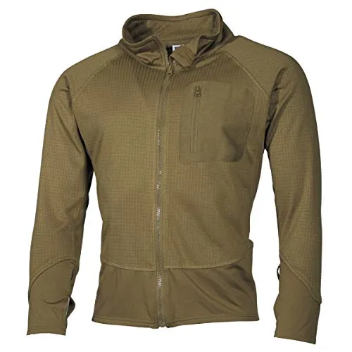 MFH US Unterziehjacke Tactical - Coyote Tan - Funktionsjacke, hoch atmungsaktiv und schnelltrocknend, ideal als Basisschicht für Outdoor-Aktivitäten wie Wandern und Jagd.