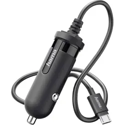 hama Micro USB Kfz Schnell Ladegerät 2,4 A/ 12W Auto Fast Charge 1m Smartphone - Schwarz
