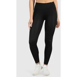 Smilodox Leggings Kelsy, High Waist Sportleggings V-Bund & seitlichen Eingrifftaschen nahtlos im Schritt, figurformende elastische Yogahose, Sport Freizeit schwarz S
