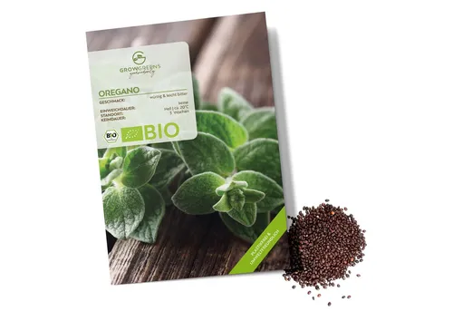 Growgreens Kräutersamen BIO Oregano Samen - Küchenkräuter Saatgut aus bio. Anbau (750 Korn)