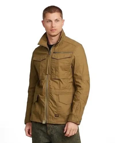 G-Star Herren Rovic Slim Field Jacke, Braun XXL - Funktionsjacke mit verstellbaren Manschetten und praktischen Pattentaschen, ideal für Outdoor-Aktivitäten und stylischen Look.