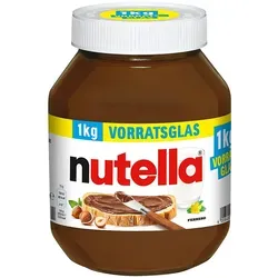 Nutella Nuss-Nugat-Creme (1 kg) - Beliebter Brotaufstrich, der Frühstück und Desserts veredelt. Himmlisch nussig und schokoladig, ideal für Crêpes, Pfannkuchen und zum Backen.
