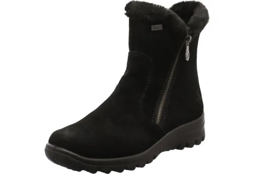Rieker Damen Winterstiefel L7162 - Wasserabweisend und Warm - Wanderschuhe mit riekerTEX-Membran für optimalen Nässeschutz und Atmungsaktivität, ideal für kalte Tage. Komfortable Stiefel mit Keilabsatz und gefüttertem Innenmaterial.