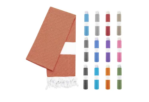 Turquoise Home Strandtuch Ecoluxe Hamamtuch 100x200cm XL Saunahandtuch, 100% recycelte Baumwolle