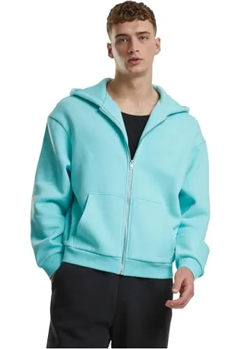 Urban Classics Fluffy Zip Cardigan berylblue, 3XL