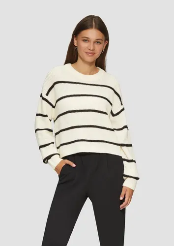 QS Longpullover Strickpullover Strickpullover mit Ringeln