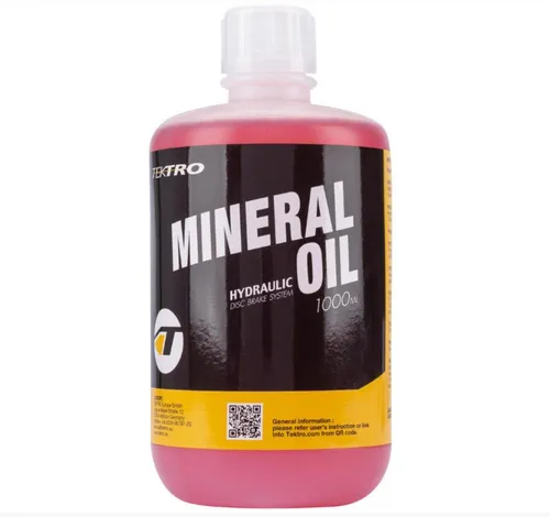Tektro Mineralöl 1000ml für hydraulische Scheibenbremsen - Sonstiges Fahrradzubehör – Hochleistungs-Bremsflüssigkeit für Tektro und TRP mit nicht korrosiver Formel und hohem Siedepunkt für konstante Bremsleistung unter extremen Bedingungen.