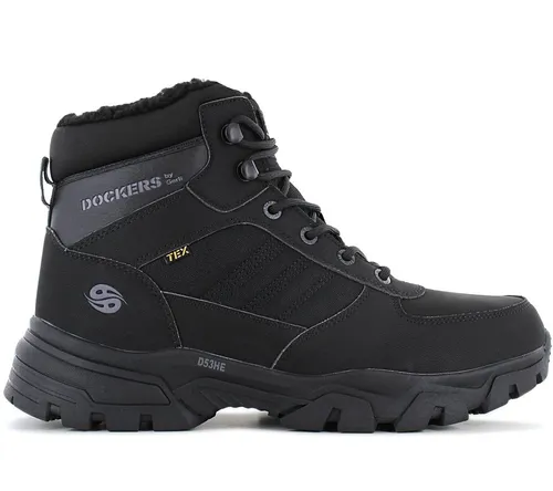 Dockers by Gerli Winterboots schwarz 45 - Wanderschuhe in Größe 45, allblack mit 3 cm Absatzhöhe, ideal für kalte Tage dank robustem Synthetik-Obermaterial und warmem Textil-Innenfutter.