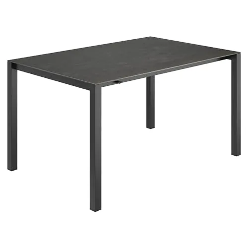 OUTLIV. Ausziehtisch, ausziehbar, 210x70 cm, Edelstahl/Glas