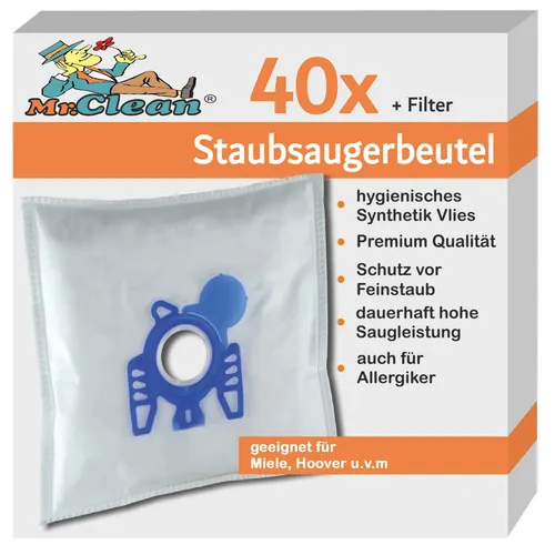 Mr.Clean Staubsaugerbeutel geeignet für Miele Complete C3 Serie 40