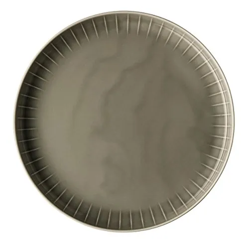 Rosenthal Speiseteller Joyn Grau - Gourmetteller flach 26 cm - Speiseteller aus der Joyn-Serie von Arzberg, mit feinen Reliefs und modernem Design, ideal für gesellige Anlässe und gemeinsame Mahlzeiten.