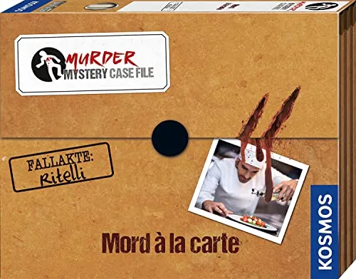 KOSMOS 683276 Murder Mystery Case File - Mord a la Carte - Spannendes Krimi-Spiel für 1-4 Spieler ab 14 Jahren. Enthält über 50 Hinweise und Beweismaterial, um einen fesselnden Fall zu lösen. Ideal für gesellige Spieleabende!