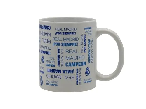 CYPBRANDS - Real Madrid, Tasse, Keramik, Geschirr, Frühstück, originelle Tassen, Weiß, offizielles Produkt