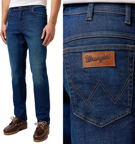 WRANGLER, Herren Jeanshosen, Slim fit, TEXAS SLIM, W30 L30, Blau, Jeans, baggyjeans, buggy