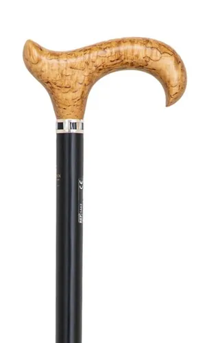 Stockshop Gehstock Artdeco aus Maserbirke mit Derbygriff