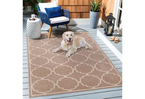 Sanat Teppich Berlin, rechteckig, 6 mm Höhe - Flachgewebe-Teppich, ideal für In- und Outdoor, wasserresistent und robust für jeden Raum, pflegeleicht und wetterfest – perfekt für Terrasse, Balkon oder stark beanspruchte Innenräume.