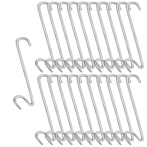 Jaeger Räuchereiprodukte | 20x Räucherhaken Classic aus Edelstahl | 3 mm stark | für Fisch & Fleisch | Forelle, Lachs, Makrele UVM. | bis 4 kg Tragkraft | rostfrei & spülmaschinengeeignet