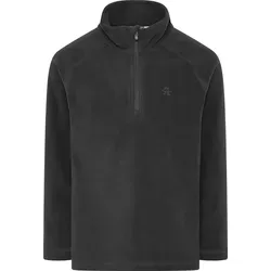 Color Kids Fleece Pulli 5971 schwarz-grau (161) 116 - Outdoor Hoodie für Kinder, aus atmungsaktivem und schnell trocknendem Fleece, ideal für Winteraktivitäten im Freien mit hohem Kragen für zusätzlichen Windschutz.