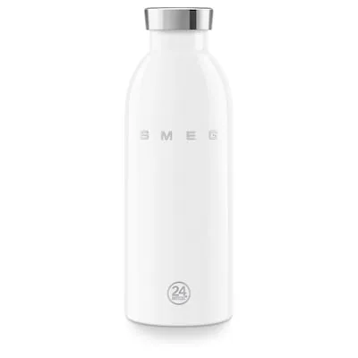 SMEG WBF01WH 500 ml Edelstahlflasche Weiß - Isolierte 500 ml Edelstahlflasche von SMEG, ideal für unterwegs. Hält Getränke lange warm oder kalt und begeistert durch ihr elegantes Design.