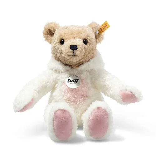 Steiff Hoodie-Teddybär Hase 27cm - Kuschelfreund in Whisper White - Stofftier & Teddybär, 27cm großer Steiff Hoodie-Teddybär Hase, pflegeleicht und aus hochwertigen Materialien für unbedenkliches Spielen.