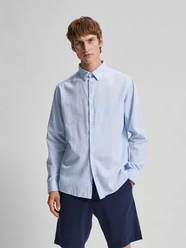 Selected Langarmhemd SLHSLIMSUN LS SHIRT CLASSIC D blau M