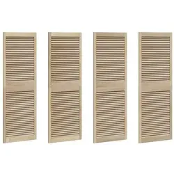 vidaXL Schranktür 4er Set aus massivem Kieferholz - Zubehör für Möbel: Hochwertige Schranktüren aus Kiefernholz mit elegantem, minimalistischem Design – ideal für moderne Wohnräume und einfache Montage.