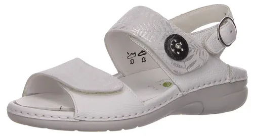 Waldläufer Gunna Porto Leaf Sandale weiß 42 EU (8 UK) - Wanderschuhe mit offenem Design, aus hochwertigem Leder für optimalen Komfort und Atmungsaktivität – perfekt für lange Sommertage.