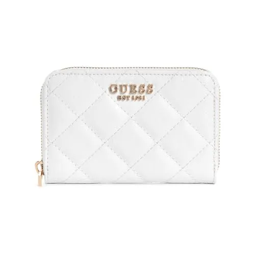 GUESS Laurel SLG Medium Zip Around Wallet M White in weiß von GUESS