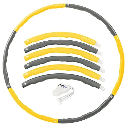 Sport-Tec Hula Hoop Reifen 100 cm - Power Fitness für Gewichtsreduktion - Bauchtrainer & Rückentrainer, 1,5 kg schwer, inkl. Maßband für präzise Fortschrittskontrolle und effektives Workout