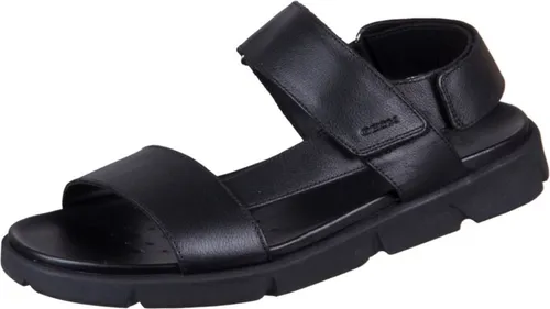 Geox Herren U Xand 2s B Sandalen, Schwarz, 45 EU - Wanderschuhe mit hochwertigem Glattleder-Obermaterial, ideal für Komfort und Stil auf Wanderungen.