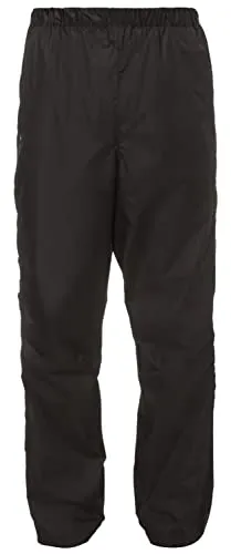 VAUDE Herren Mens Fluid Full-zip Pants II Hose, Schwarz, 4XL EU - Wetterfeste Fahrradbekleidung, wasserabweisend und atmungsaktiv – ideal für wechselhaftes Wetter. Leicht zu transportieren und mit praktischen Features für höchsten Komfort.