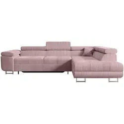 Altdecor Ecksofa Rosa 4-Sitzer mit Schlaffunktion in pink von ALTDECOR