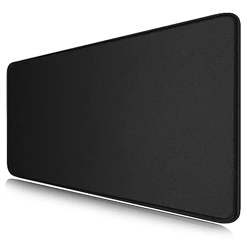 LL-COEUR Schwarz Übergröße Speed Gamer Mousepad 120x50x0,3cm, XXL Large Premium Anti-Rutsch Schreibtisch Matte für PC, Laptop, Tastatur (1200x500x3mm)