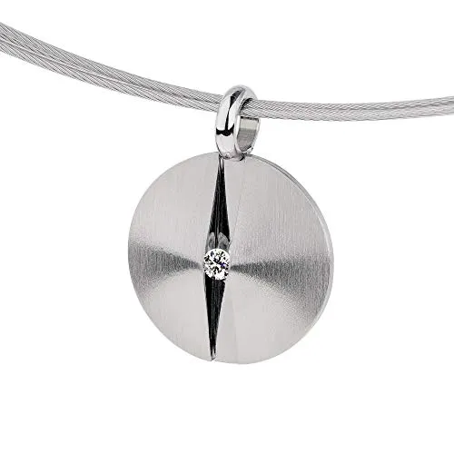 Ernstes Design Anhänger AN860 Edelstahl mit Brillant von Ernstes Design