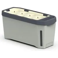 GUSTA GARDEN Harry Herbs 4in1 Kräutertopf Hellgrau - Mit Bewässerungssystem für Indoor & Outdoor - Vielseitiger Kräutertopf für das ganze Jahr: Ideal für frische Kräuter, Gemüse und Microgreens. Das integrierte Bewässerungssystem sorgt für optimale Wasserzufuhr. Perfekt für kleine Räume und einfach zu handhaben.