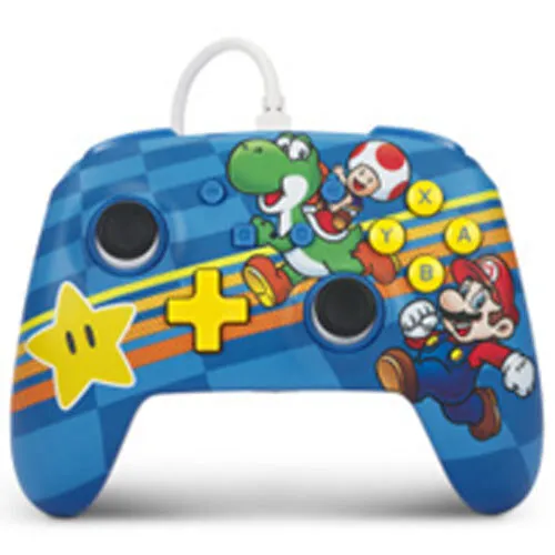 PowerA Kabelgebundener Controller für Nintendo Switch – Mushroom Kingdom Design - Controller für Nintendo Switch mit 3,5-mm-Audiobuchse und programmierbaren Tasten für optimale Spielerfahrung. Offiziell lizenziert und ohne Akkus, ideal für stundenlangen Spielspaß.